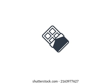 Chocolate Bar vector flat emoticon. Isolated Chocolate Bar emoji illustration. Chocolate icon