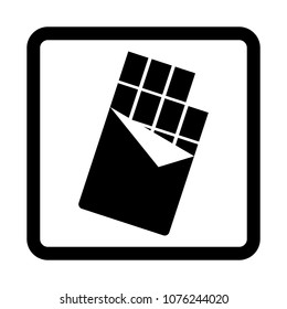 Chocolate bar vector icon.