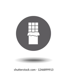 Chocolate bar vector icon.