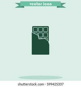 Chocolate Bar Vector Icon.