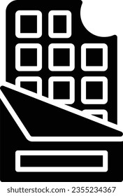 Chocolate Bar Vector Icon Glyph Style