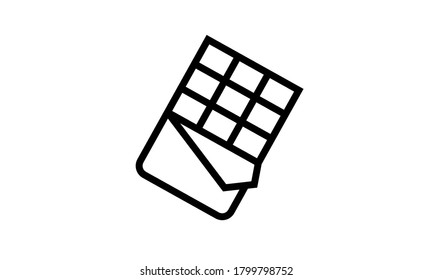 chocolate bar vector icon white background