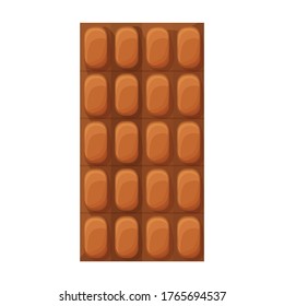 Icono vectorial de barra de chocolate.Icono vector de dibujos animados aislado en barra de chocolate de fondo blanco.