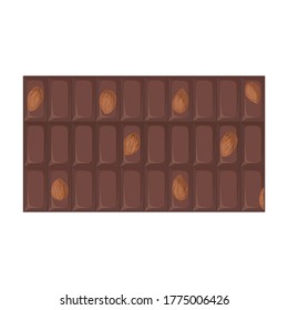 Chocolate bar vector icon.Cartoon vector icon isolated on white background chocolate bar.