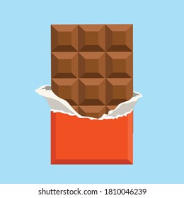 chocolate bar vector illustratio, isolated on background