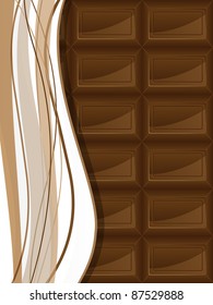 Chocolate bar. Vector illustration.