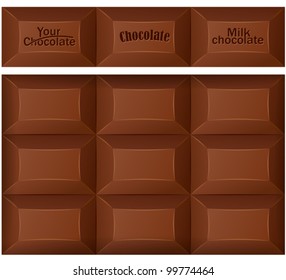 Chocolate bar. Vector illustration