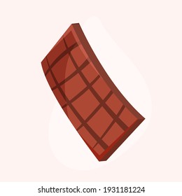 chocolate bar. Vector illustration in cartoon style