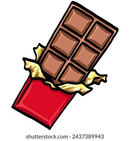 Chocolate Bar Vector Illustration Icon