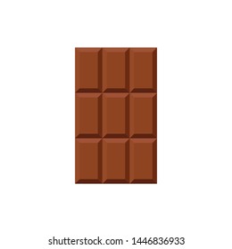 chocolate bar, vector illustration isolated on white background