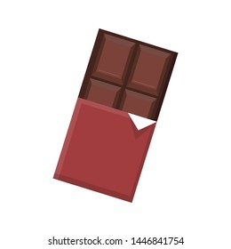 chocolate bar, vector illustration isolated on white background