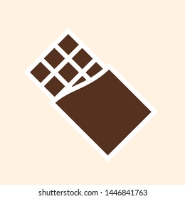 chocolate bar, vector illustration isolated on white background