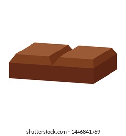 chocolate bar, vector illustration isolated on white background