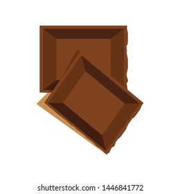 chocolate bar, vector illustration isolated on white background