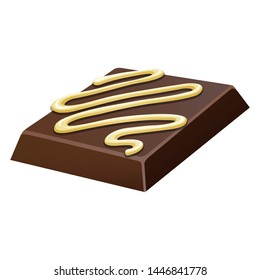 chocolate bar, vector illustration isolated on white background