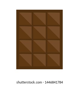 chocolate bar, vector illustration isolated on white background
