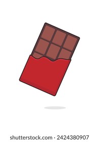 chocolate bar vector illustration. isolated white background