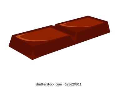 Ilustración vectorial de barra de chocolate aislada