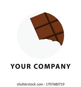 Chocolate bar vector illustration. vector logo of chocolate. 