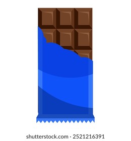 Barra de chocolate Ilustración vectorial. sobre fondo blanco
