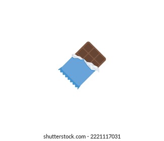 Icono aislado del vector de la barra de chocolate. Ilustración de emoticonos de chocolate. Emoticono aislado vectorial de barra de chocolate
