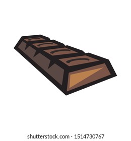 Chocolate bar vector isolated on white