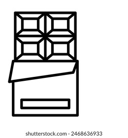 Chocolate bar Vector Line Icon Design