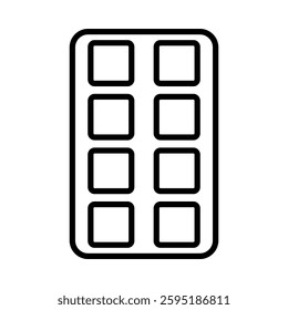 Chocolate Bar Vector Line Icon Design