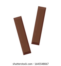 Vector de barra de chocolate. chocolate con fondo blanco. diseño con logotipo de chocolate.