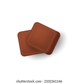 Chocolate bar vector. Chocolate bar on white background.
