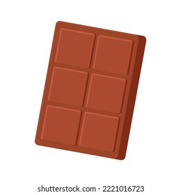 Chocolate bar vector. Chocolate bar on white background.