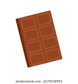 Chocolate bar vector. Chocolate bar on white background.