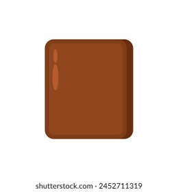Chocolate bar vector. Chocolate bar on white background.