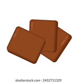 Chocolate bar vector. Chocolate bar on white background.