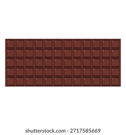 Chocolate bar in vector on white background
