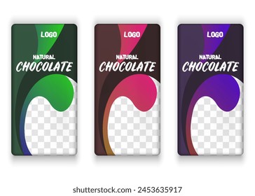 Chocolate bar vector packaging design. Nuts chocolate set.