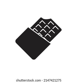 chocolate bar vector silhouette for website symbol icon