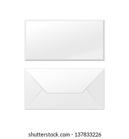 Chocolate Bar White Blank Package. Illustration Isolated On White Background. Ready For Your Design. Product Packing Vector EPS10