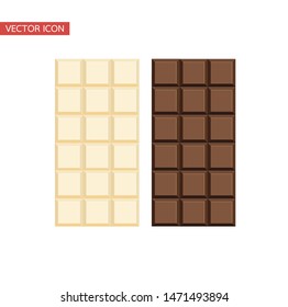 chocolate bar and white chocolate bar vector