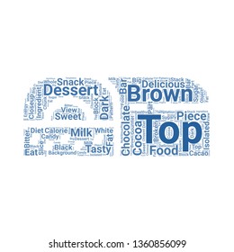 chocolate bar word cloud. tag cloud about chocolate bar.