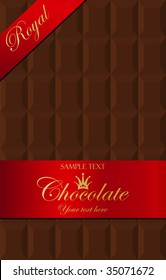 Chocolate Bar Wrapped In Red Silk Banner