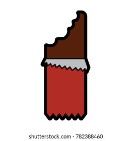 chocolate bar with wrapper  icon image 