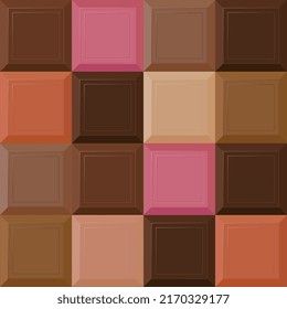 С coloridas barras de chocolate de fondo. Feliz día del chocolate