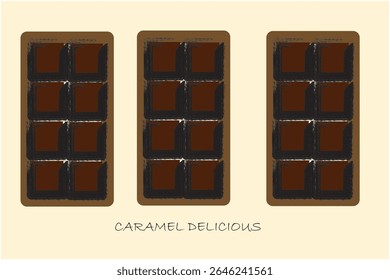 Chocolate Bars Hand Drawn Collection: Isolated Hand Drawn Pieces of Chocolate Bars Illustration for Confectionery Art and Design