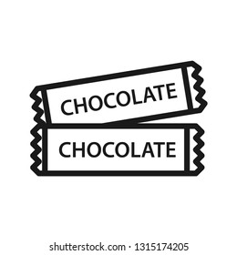 Chocolate bars icon. Stroke outline style. Line vector. Isolate on white background.