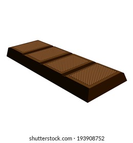 chocolate bars isolated on white background 