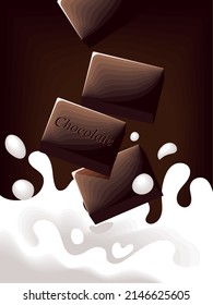 chocolate bars and milk design