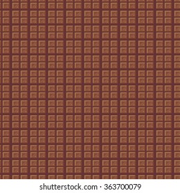 Chocolate bars seamless pattern. Different types of chocolate dark, milk and white. Creative wallpaper design. Realistic chocolate bar pieces. Tasty background. Endless texture. Vector illustration