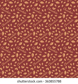 Chocolate bars seamless pattern. Different types of chocolate dark, milk and white. Creative wallpaper design. Realistic chocolate bar pieces. Tasty background. Endless texture. Vector illustration