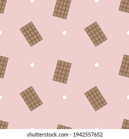 Chocolate bars seamless vector pattern